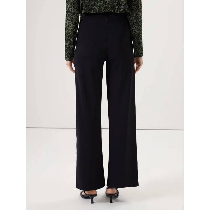 LCWAIKIKI Classic SİYAH Beli Lastikli Geniş Paça Kadın Pantolon