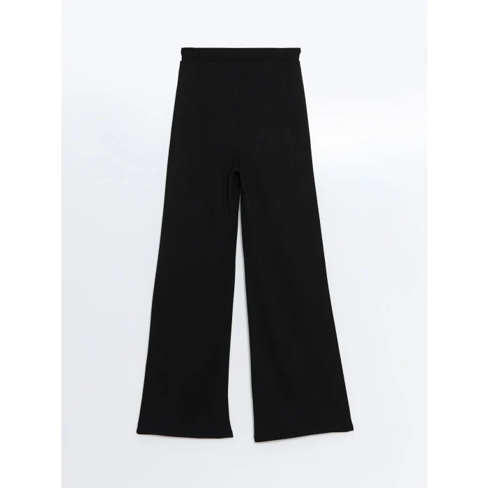 LCWAIKIKI Classic SİYAH Beli Lastikli Geniş Paça Kadın Pantolon