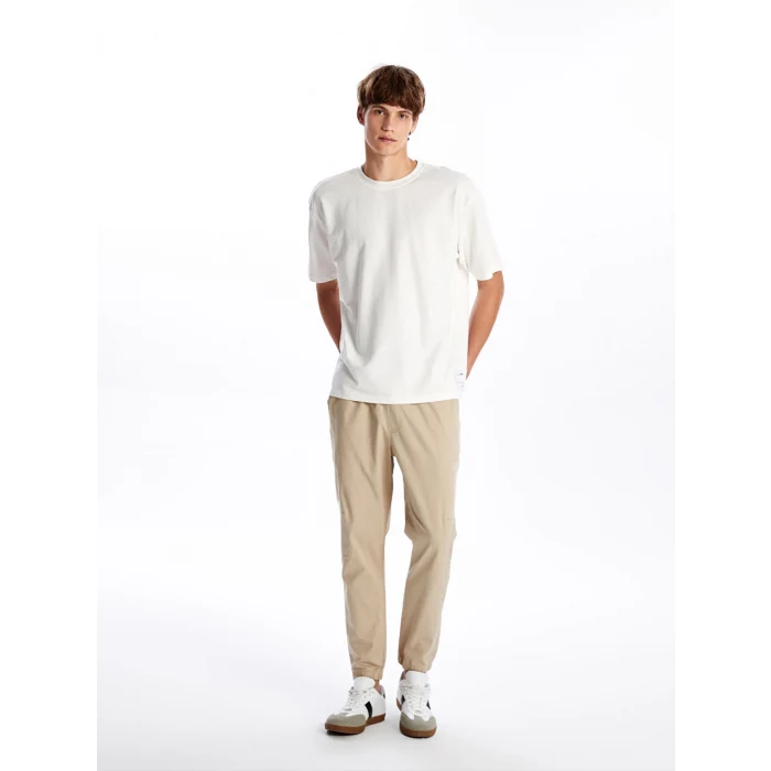 XSIDE BEJ Standart Kalıp Gabardin Erkek Jogger Pantolon