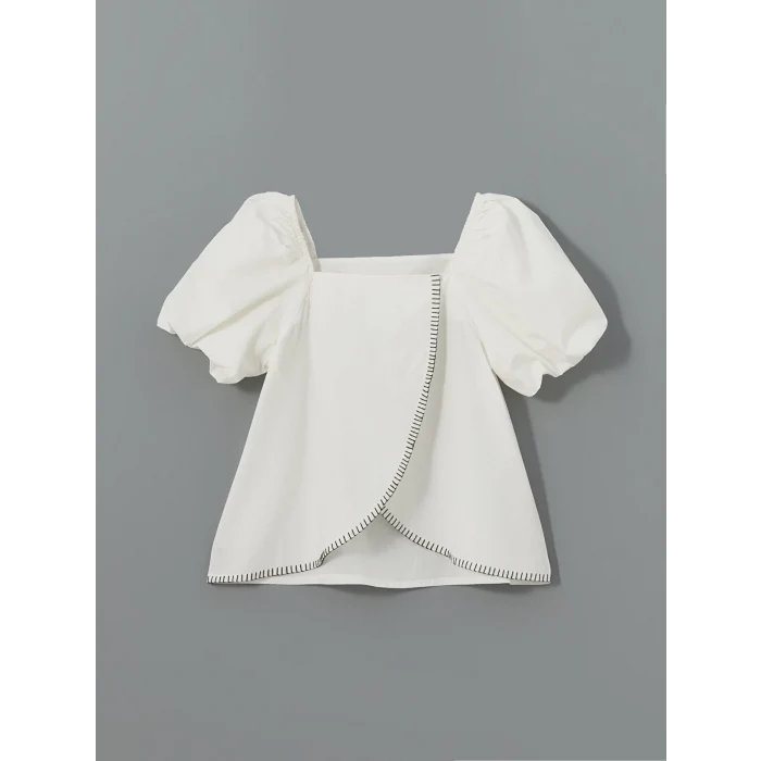 LCW Kids EKRU Kare Yaka Kız Çocuk Bluz ve Pantolon