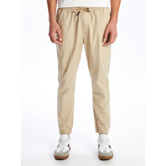 XSIDE BEJ Standart Kalıp Gabardin Erkek Jogger Pantolon