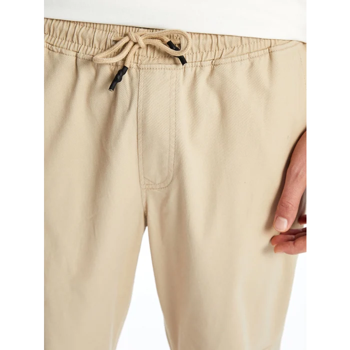 XSIDE BEJ Standart Kalıp Gabardin Erkek Jogger Pantolon
