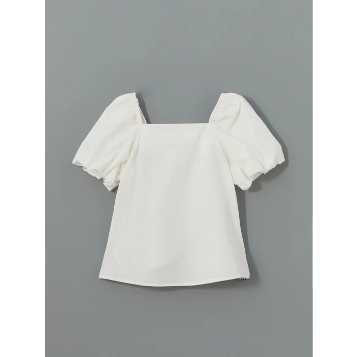 LCW Kids EKRU Kare Yaka Kız Çocuk Bluz ve Pantolon