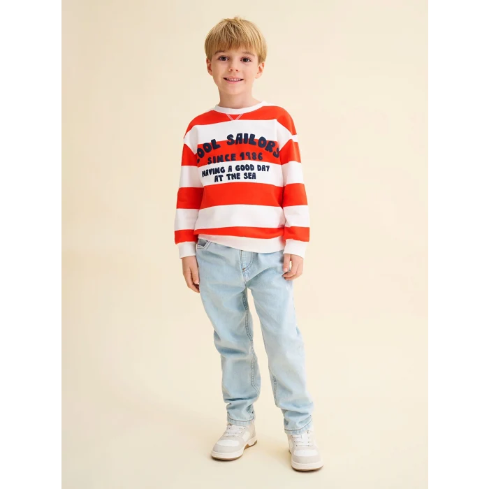 LCW Kids İNDİGO Beli Lastikli Erkek Bebek Jean Pantolon