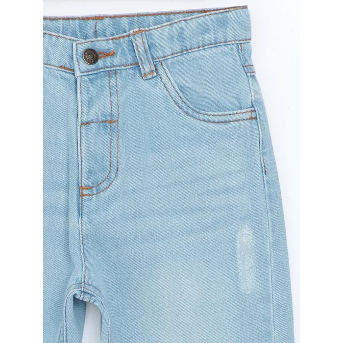 LCW Kids İNDİGO Beli Lastikli Erkek Bebek Jean Pantolon