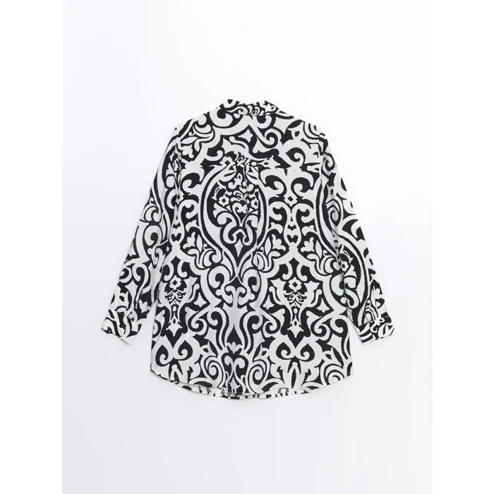 LCWAIKIKI Classic SİYAH Desenli Kadın Gömlek Tunik