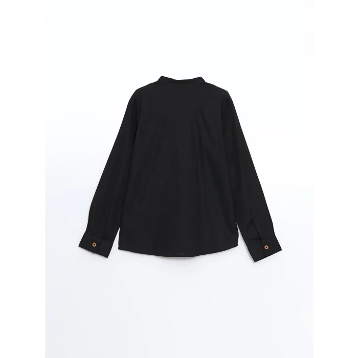 LCW Kids SİYAH Hakim Yaka Erkek Çocuk Gömlek