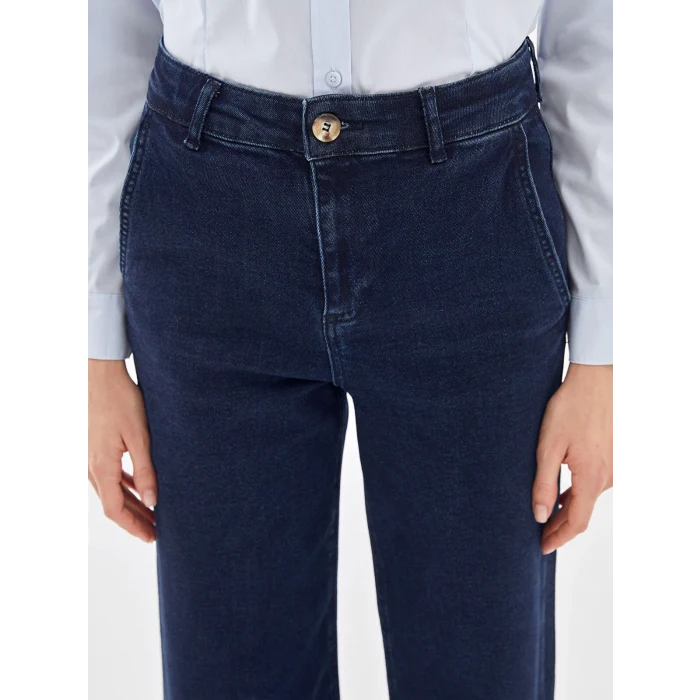 LCW Jeans İNDİGO Wideleg Kadın Jean Pantolon