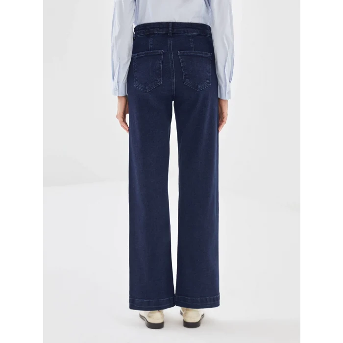 LCW Jeans İNDİGO Wideleg Kadın Jean Pantolon