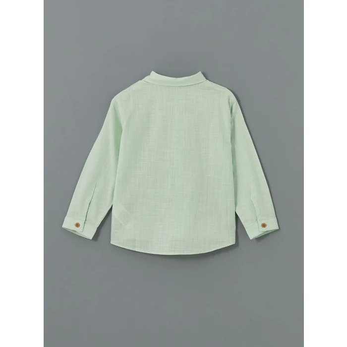 LCW Kids YEŞİL Basic Erkek Çocuk Gömlek ve Pantolon 2li