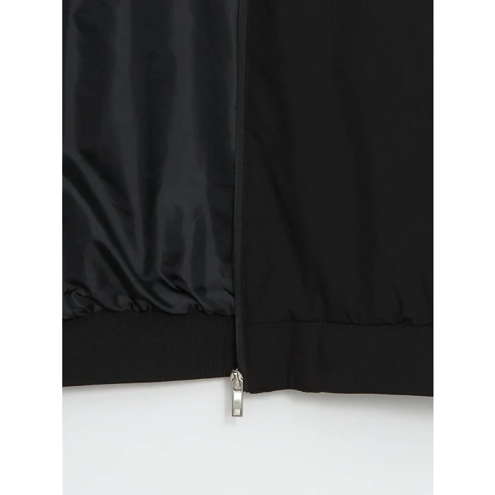 LCWAIKIKI Classic SİYAH Standart Kalıp Kolej Yaka Erkek Mont