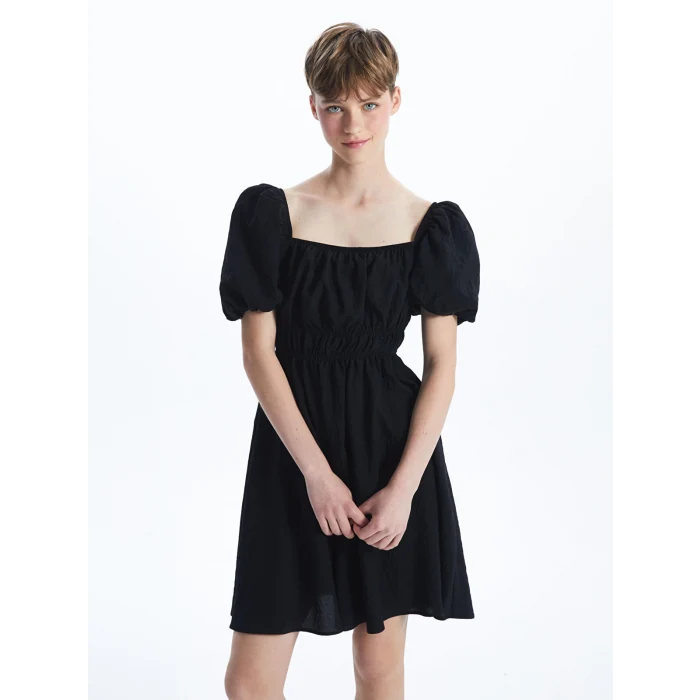 XSIDE SİYAH Kare Yaka Kadın Elbise