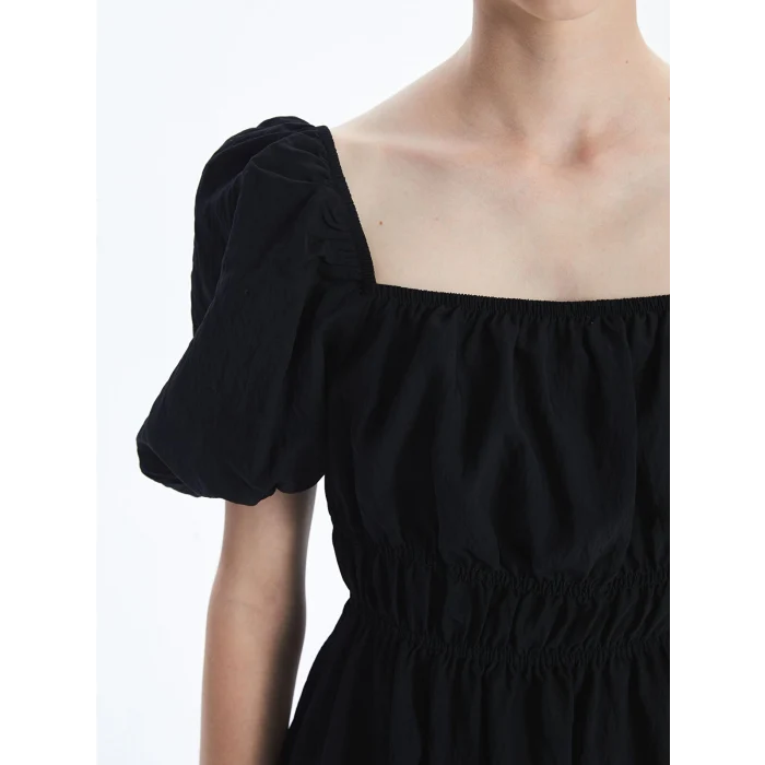 XSIDE SİYAH Kare Yaka Kadın Elbise