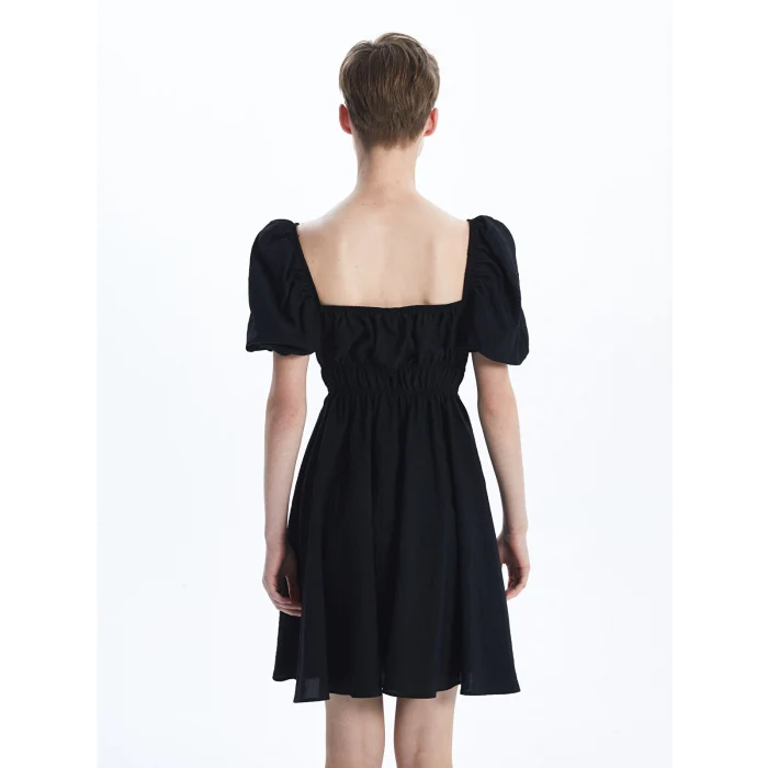 XSIDE SİYAH Kare Yaka Kadın Elbise