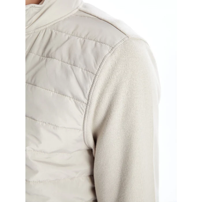 LCWAIKIKI Basic BEJ Standart Kalıp Dik Yaka Erkek Mont