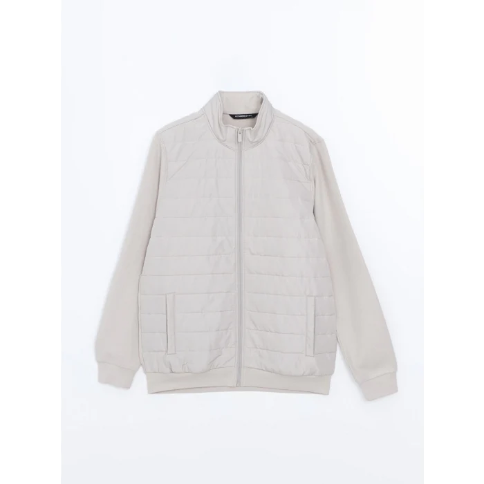 LCWAIKIKI Basic BEJ Standart Kalıp Dik Yaka Erkek Mont