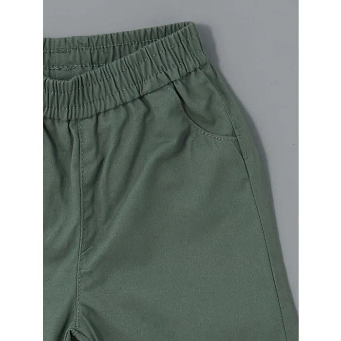 LCW baby EKRU Hakim Yaka Uzun Kollu Desenli Erkek Çocuk Gömlek ve Pantolon 2li Takım