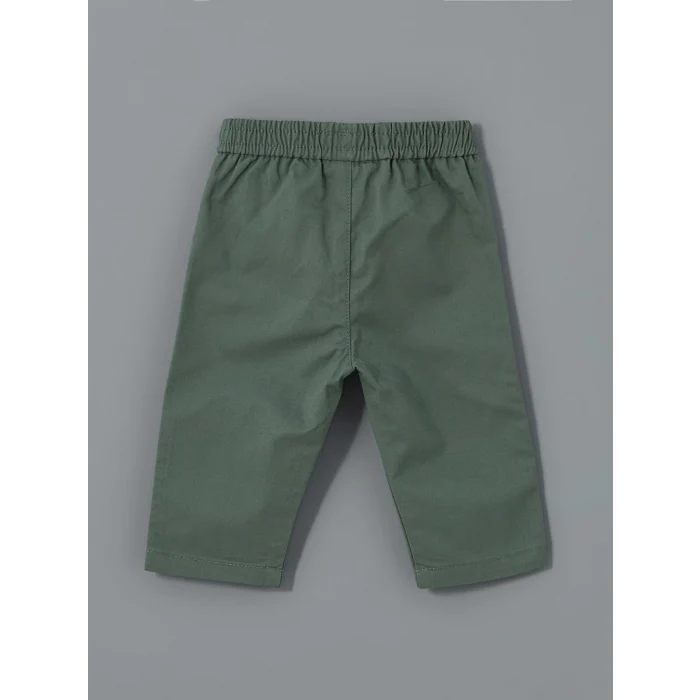 LCW baby EKRU Hakim Yaka Uzun Kollu Desenli Erkek Çocuk Gömlek ve Pantolon 2li Takım