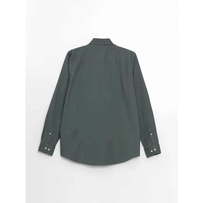 LCWAIKIKI Classic YEŞİL Regular Fit Uzun Kollu Oxford Erkek Gömlek