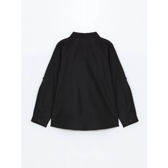 LCW Kids SİYAH Uzun Kollu Basic Erkek Çocuk Gömlek