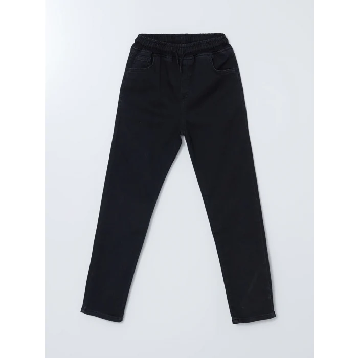 LCW Kids SİYAH Beli Lastikli Erkek Çocuk Jean Pantolon
