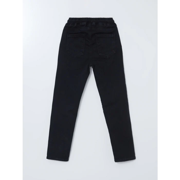 LCW Kids SİYAH Beli Lastikli Erkek Çocuk Jean Pantolon