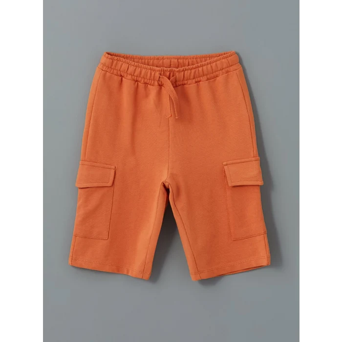 LCW Kids EKRU Bisiklet Yaka Baskılı Erkek Çocuk Tişört ve Şort 2li