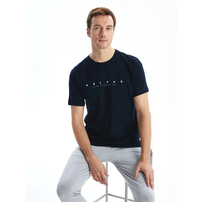 LC WAIKIKI LACİVERT Standart Kalıp Erkek Pijama Takımı