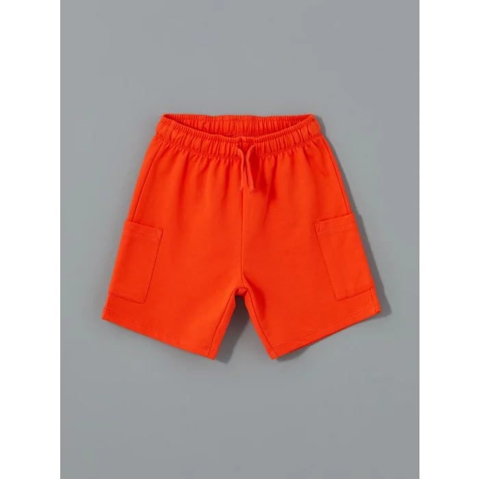 LCW Kids EKRU Bisiklet Yaka Baskılı Erkek Çocuk Tişört ve Şort 2li