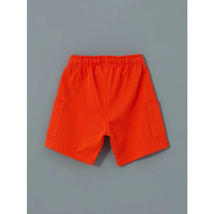 LCW Kids EKRU Bisiklet Yaka Baskılı Erkek Çocuk Tişört ve Şort 2li