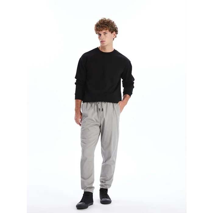 XSIDE GRİ Standart Kalıp Gabardin Erkek Jogger Pantolon
