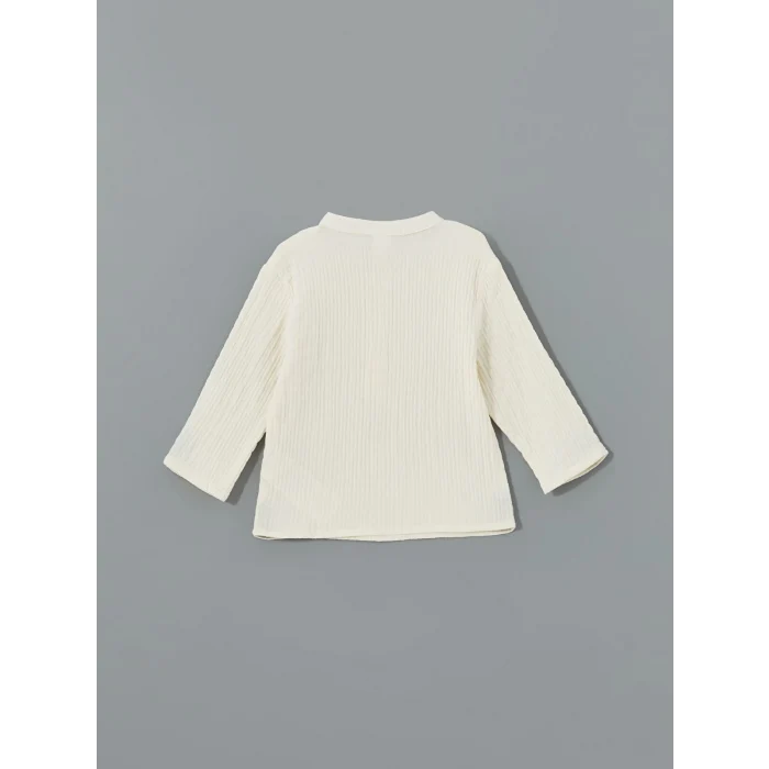 LCW baby EKRU Hakim Yaka Erkek Bebek Tişört ve Pantolon 2li