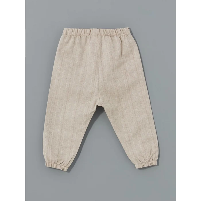 LCW baby EKRU Hakim Yaka Erkek Bebek Tişört ve Pantolon 2li