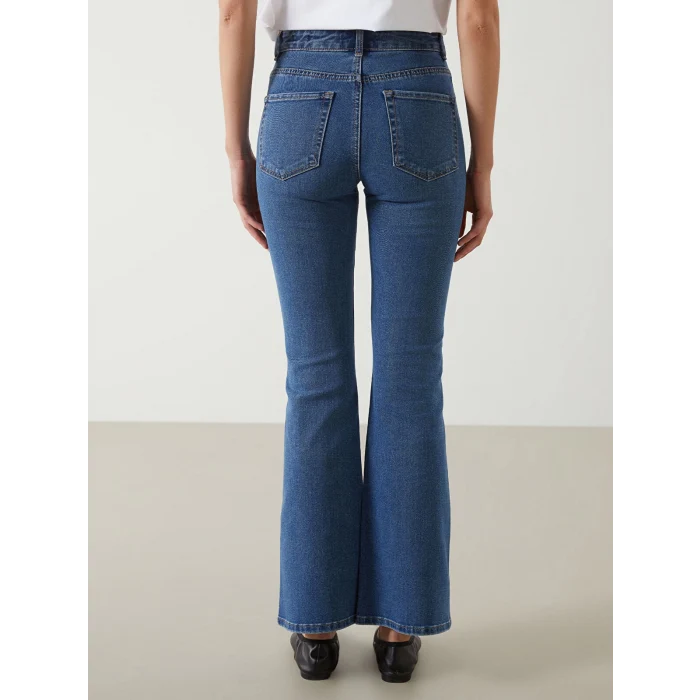 LCW Jeans İNDİGO Mars Flare Kadın Jean Pantolon