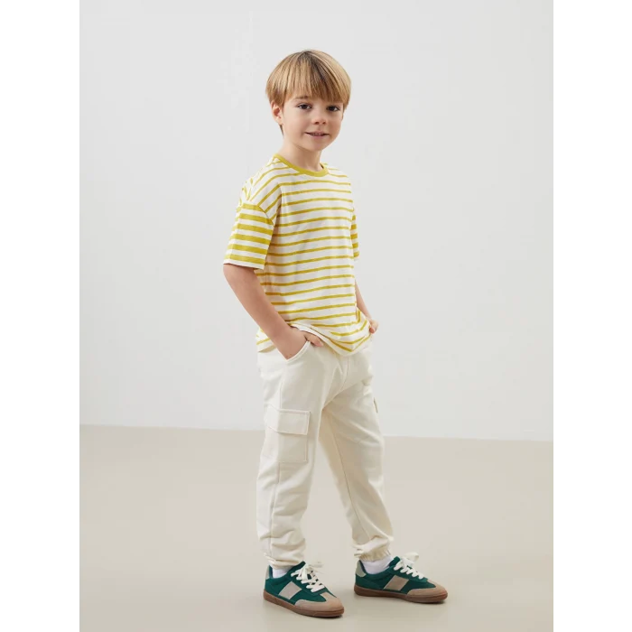 LCW Kids BEJ Beli Lastikli Erkek Çocuk Jogger Eşofman Alt