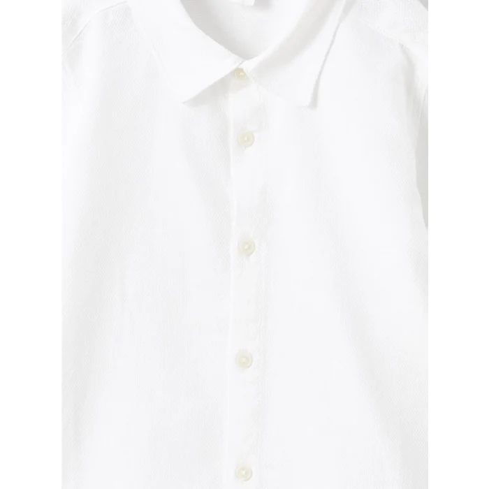 LCW Kids BEYAZ Uzun Kollu Basic Erkek Çocuk Gömlek