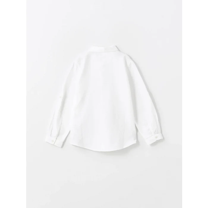 LCW Kids BEYAZ Uzun Kollu Basic Erkek Çocuk Gömlek