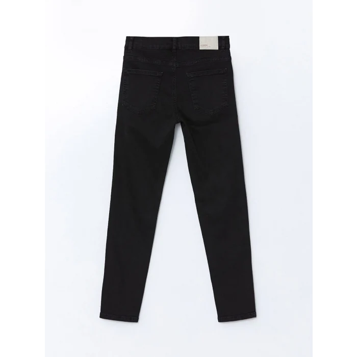 LCW Kids SİYAH Beli Ayarlanabilir Lastikli Erkek Çocuk Jean Pantolon