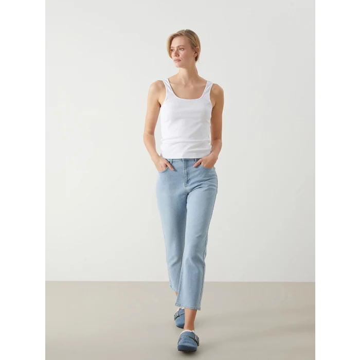 LCW Jeans İNDİGO Straight Fit Kadın Jean Pantolon