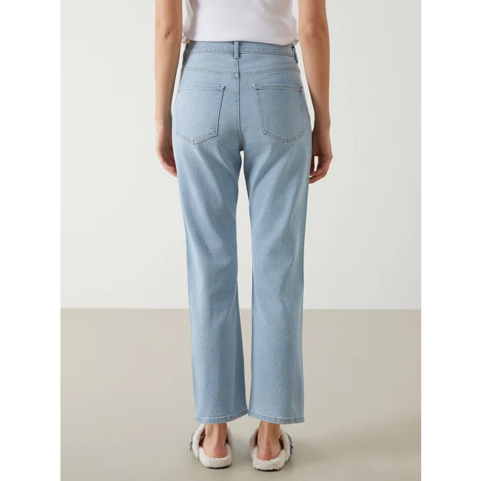 LCW Jeans İNDİGO Straight Fit Kadın Jean Pantolon