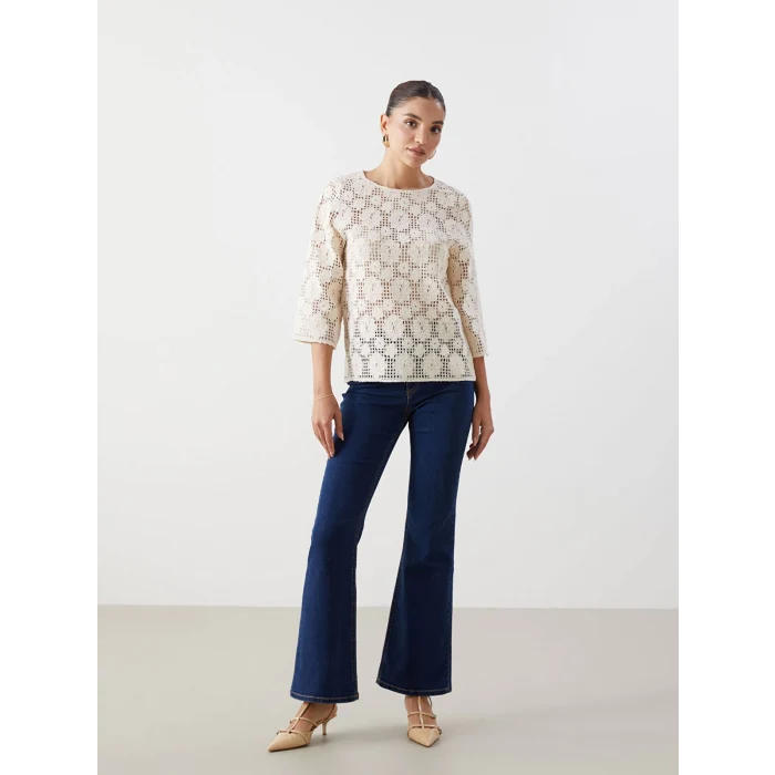 LCWAIKIKI Classic İNDİGO Mars Flare Kadın Jean Pantolon