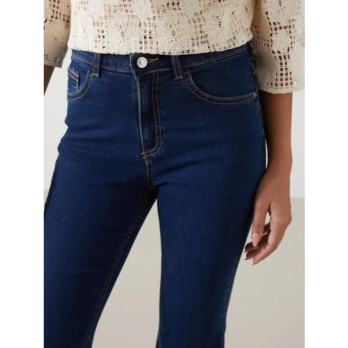 LCWAIKIKI Classic İNDİGO Mars Flare Kadın Jean Pantolon