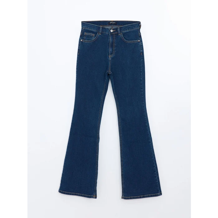 LCWAIKIKI Classic İNDİGO Mars Flare Kadın Jean Pantolon