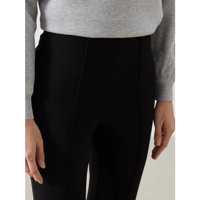 LCW Modest SİYAH Loose Fit Geniş Paça Kadın Pantolon