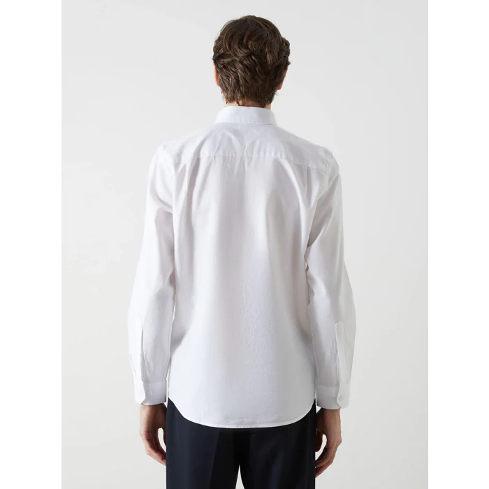 LCWAIKIKI Classic BEYAZ Regular Fit Uzun Kollu Oxford Erkek Gömlek