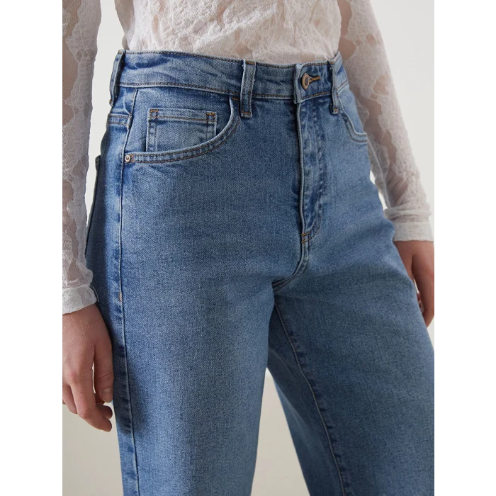 LCW Jeans İNDİGO Wideleg Kadın Jean Pantolon