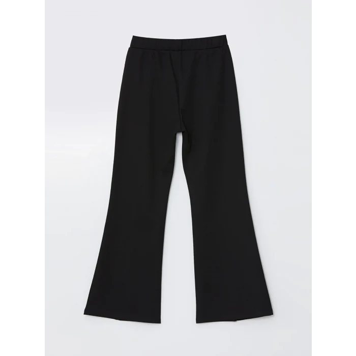 LCW Kids SİYAH Beli Lastikli İspanyol Paça Kız Çocuk Tayt