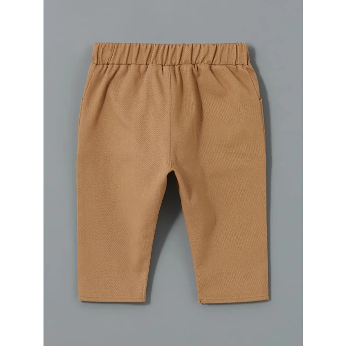 LCW baby EKRU Bisiklet Yaka Baskılı Erkek Bebek Tişört ve Pantolon 2li Takım