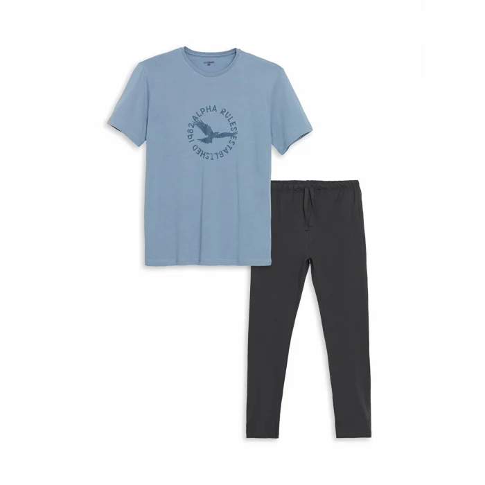 LC WAIKIKI ANTRASİT Standart Kalıp Erkek Pijama Takımı