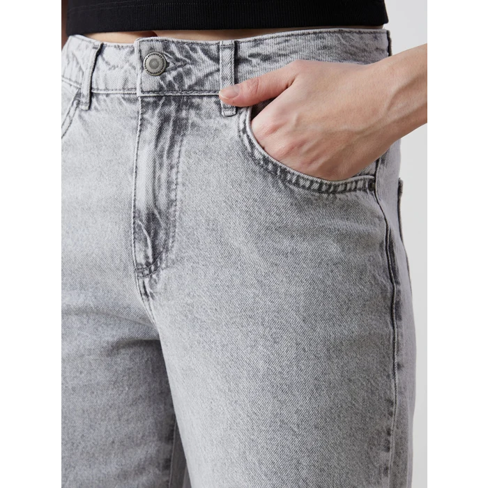 LCW Jeans GRİ Wideleg Kadın Jean Pantolon